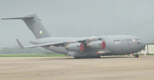 Globemaster returned to India with 168 people
