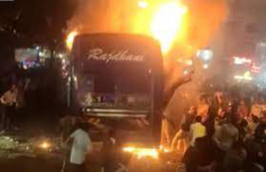 Burning Bus in Surat