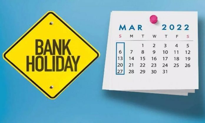 Bank Holidays in March 2022