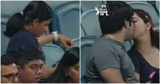 Indian Couple Kissing Live in IPL 2022
