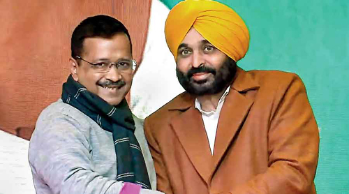 Opposition targets Bhagwant Mann and Arvind Kejriwal