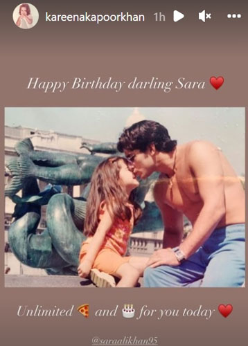 Kareena Kapoor sends Sara birthday wishes, Shares Pic with Saif Ali Khan