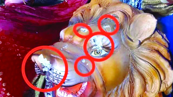 Durga Idol Broken In Hyderabad