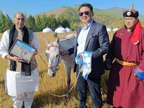 Rajnath Singh's Visit To Mongolia