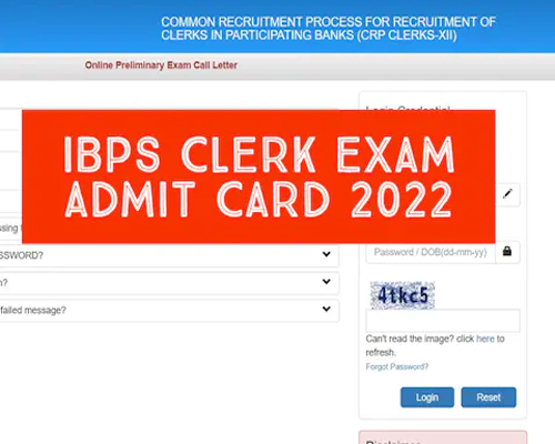 Admit card issued for the examination of IBPS Clerk posts exam
